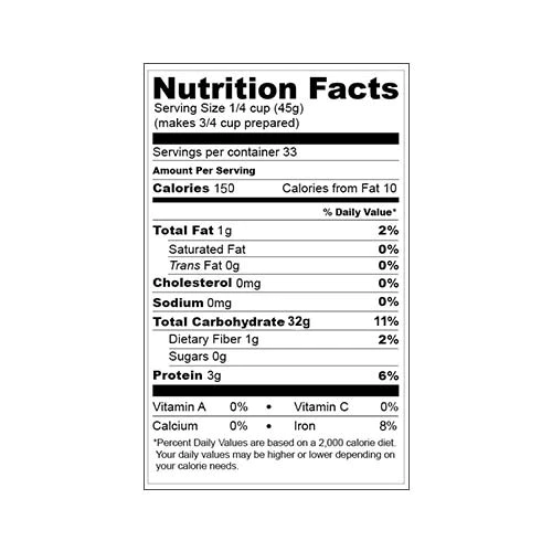 FalakOrganicBrownBasmatiRice150g NutritionFacts